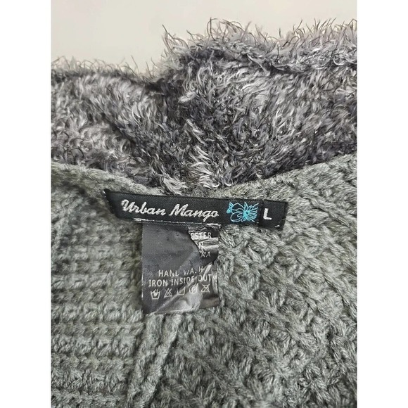 Urban Mango ~Woman Size L~ Gray Sweater Cardigan Open Front. - Picture 2 of 12